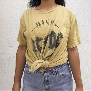 high voltage ac/dc crop top